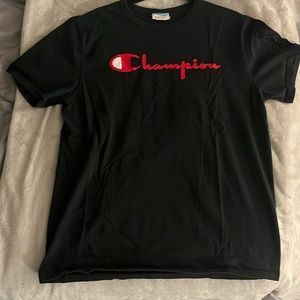 Black and Red Champion Logo T-Shirt
